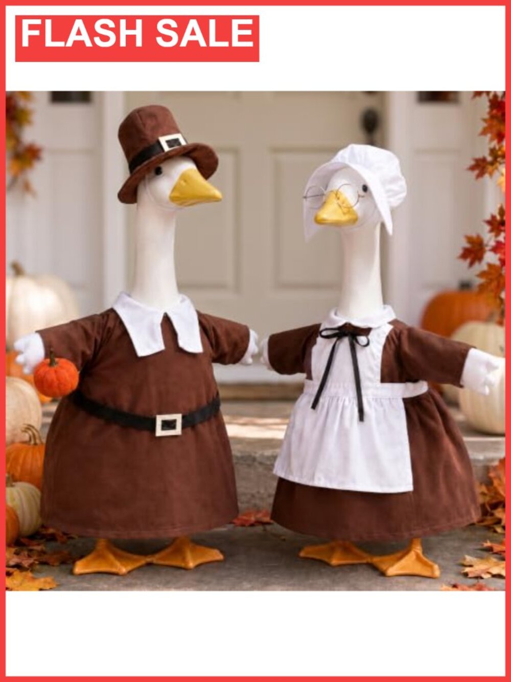Pilgrim Goose Outfit Set for 23in Lawn Geese Thanksgiving Cloth